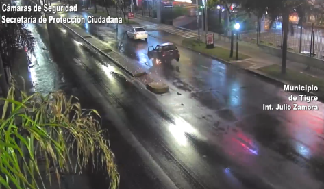 Las cámaras del COT registran un incidente de tránsito en Don Torcuato