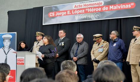 El Cabo Segundo Jorge López recibió un sentido homenaje en Tigre